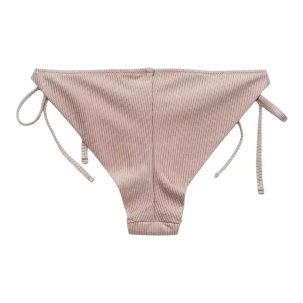 Aerie NWT Shiny Ribbed Textured Cheekier String Bikini Bottom Extra Extra Large